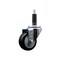 Service Caster 3'' SS Black Poly Wheel Swivel 1'' Expanding Stem Caster SCC-SSEX20S314-PPUB-BLK-1 - alternate 1